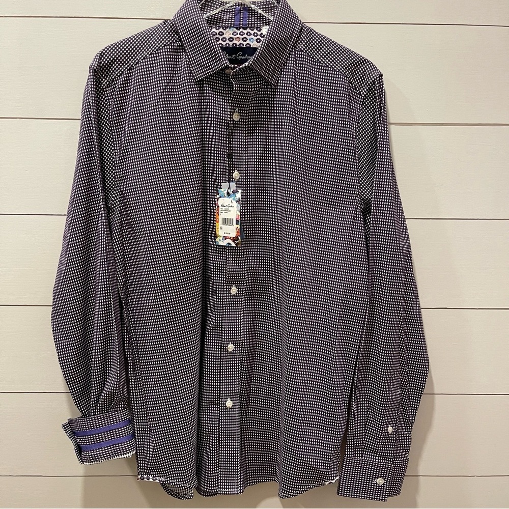 Robert Graham Black and White Micro-Check Button-Down Shirt / NWT